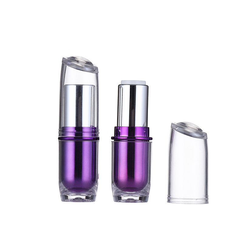 Round Transparent Lipstick Case Plastic Lipstick Packaging 8011