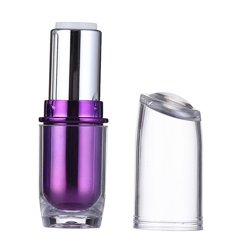 Round Transparent Lipstick Case Plastic Lipstick Packaging 8011